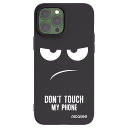 Fekete szilikon tok az alábbi mobiltelefonokra Apple iPhone 13 Pro Max - Don't Touch My Phone