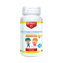Dr. Herz Multivitamin + D3 rágótabletta gyermekeknek 60x