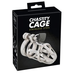You2Toys Chastity Cage - fém péniszketrec lakattal, férfi erényöv