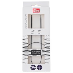 Prym Ergonomics Carbon Technology körkötőtű - 2.5mm/60cm, 215201