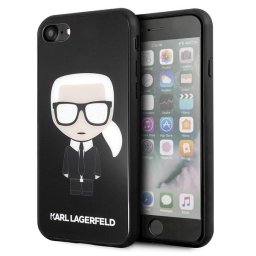Karl Lagerfeld Ikonik Karl Glitter iPhone 7/8/SE 2020 telefontok (fekete)