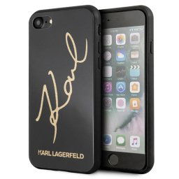 Karl Lagerfeld Glitter Signature iPhone 7/8/SE 2020 telefontok (fekete)