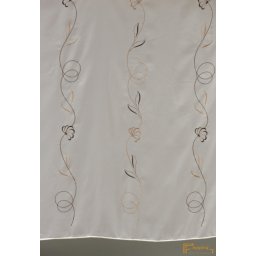 (2 méret 3 szín) Fényáteresztő függöny Marsala 13 Fehér Barna 175 cm+ózs