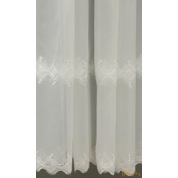 (2 méret 2 szín) Klasszikus hímzett minta Palermo 10 Fehér 290 cm+ózs
