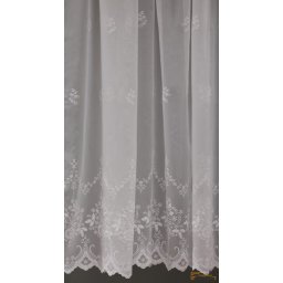 (2 méret 2 szín) Hímzett minta Ravenna10 Fehér 210 cm+ózs