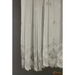 (2 méret 2 szín) Hímzett minta Ravenna11 Ekru Szürke 210 cm+ózs