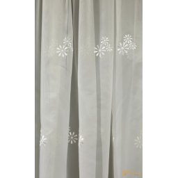 (2 méret 4 szín) Virág mintás hímzett függöny Torino10 210 cm