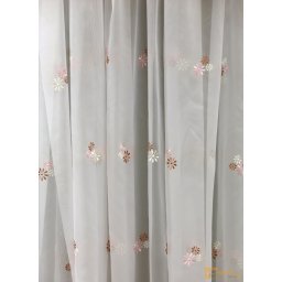 (2 méret 4 szín) Virág mintás hímzett függöny Torino18 210 cm