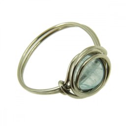 Természetes topáz köves drótékszer gyűrű