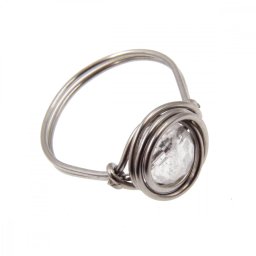 Fazettált topáz köves gyűrű