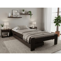 ADA ágy 90x200 cm, diófa Ágyrács: Léces ágyrács, Matrac: Coco Maxi 20 cm matrac