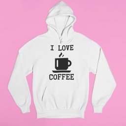 I LOVE COFFEE pulóver