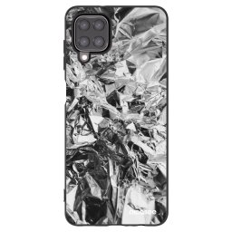 Fekete szilikon tok az alábbi mobiltelefonokra Samsung Galaxy M12 M127F - Chrome