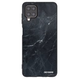 Fekete szilikon tok az alábbi mobiltelefonokra Samsung Galaxy M12 M127F - Black marble