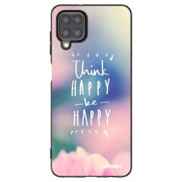 Fekete szilikon tok az alábbi mobiltelefonokra Samsung Galaxy M12 M127F - Think happy be happy