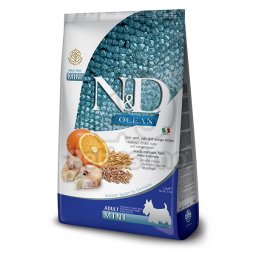 N&D Ocean Dog Adult Mini Codfish, Spelt, Oats & Orange 2,5 kg