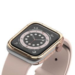 Ringke Bezel Apple Watch 4/5/6/SE 40mm kijelző védő fémkeret pont gravírral (arany)
