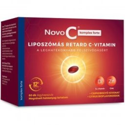 Novo C Komplex Forte Liposzómális RETARD C-vitamin+D3+Cink gélkapszula - 60db