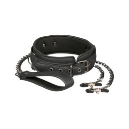 EasyToys - bimbócsipesz, nyakörv és póráz bondage szett (4 részes)