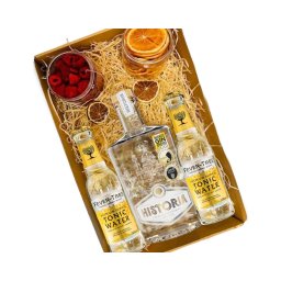 Historia gin tonik csomag feliratos díszdobozban