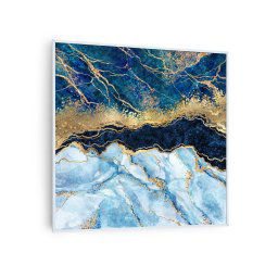 Klarstein Wonderwall Air Art Smart, infravörös hősugárzó, 60 x 60 cm, 350 W, kék márvány (HTR10-WAASm350WBlMbW)
