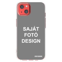 Átlátszó szilikon tok az alábbi mobiltelefonokra Apple iPhone 13 - Saját fotó/motívum