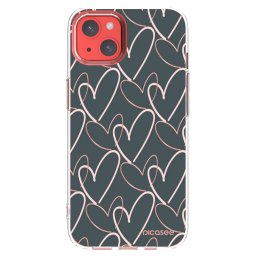 Átlátszó szilikon tok az alábbi mobiltelefonokra Apple iPhone 13 - Lots of love