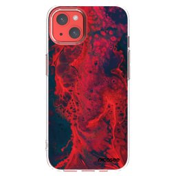 Átlátszó szilikon tok az alábbi mobiltelefonokra Apple iPhone 13 - Organic red