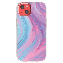 Átlátszó szilikon tok az alábbi mobiltelefonokra Apple iPhone 13 - Pink liquid