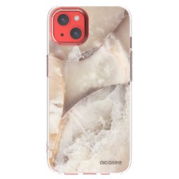 Átlátszó szilikon tok az alábbi mobiltelefonokra Apple iPhone 13 - Cream marble