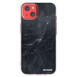 Átlátszó szilikon tok az alábbi mobiltelefonokra Apple iPhone 13 - Black marble