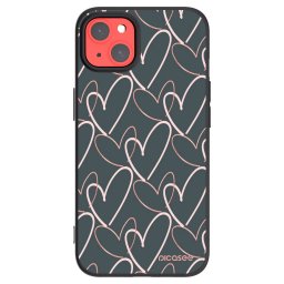 Fekete szilikon tok az alábbi mobiltelefonokra Apple iPhone 13 - Lots of love