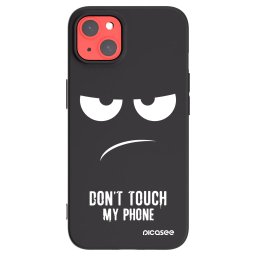 Fekete szilikon tok az alábbi mobiltelefonokra Apple iPhone 13 - Don't Touch My Phone