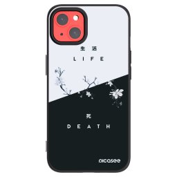 Fekete szilikon tok az alábbi mobiltelefonokra Apple iPhone 13 - Life - Death