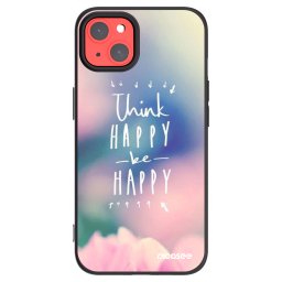 Fekete szilikon tok az alábbi mobiltelefonokra Apple iPhone 13 - Think happy be happy