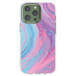 Átlátszó szilikon tok az alábbi mobiltelefonokra Apple iPhone 13 Pro - Pink liquid