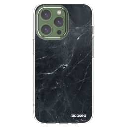 Átlátszó szilikon tok az alábbi mobiltelefonokra Apple iPhone 13 Pro - Black marble