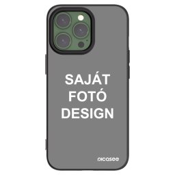 Fekete szilikon tok az alábbi mobiltelefonokra Apple iPhone 13 Pro - Saját fotó/motívum