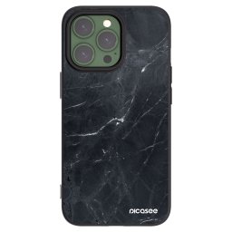 Fekete szilikon tok az alábbi mobiltelefonokra Apple iPhone 13 Pro - Black marble