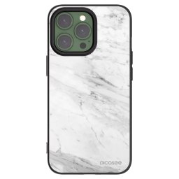 Fekete szilikon tok az alábbi mobiltelefonokra Apple iPhone 13 Pro - White marble