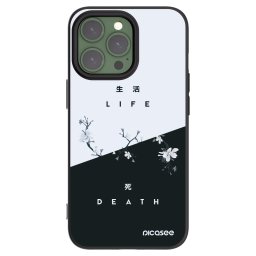 Fekete szilikon tok az alábbi mobiltelefonokra Apple iPhone 13 Pro - Life - Death