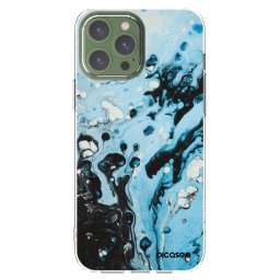 Átlátszó szilikon tok az alábbi mobiltelefonokra Apple iPhone 13 Pro Max - Organic blue