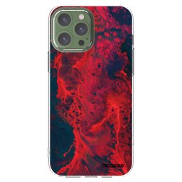 Átlátszó szilikon tok az alábbi mobiltelefonokra Apple iPhone 13 Pro Max - Organic red