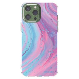 Átlátszó szilikon tok az alábbi mobiltelefonokra Apple iPhone 13 Pro Max - Pink liquid