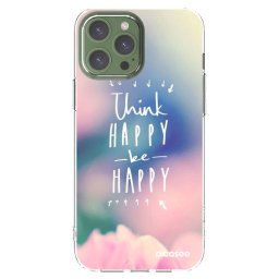 Átlátszó szilikon tok az alábbi mobiltelefonokra Apple iPhone 13 Pro Max - Think happy be happy