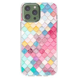 Átlátszó szilikon tok az alábbi mobiltelefonokra Apple iPhone 13 Pro Max - Colorful roof