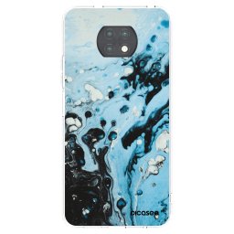 Átlátszó szilikon tok az alábbi mobiltelefonokra Xiaomi Redmi Note 9T - Organic blue