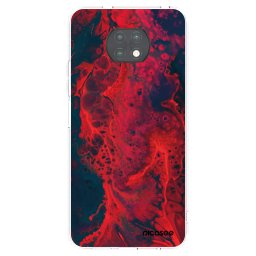 Átlátszó szilikon tok az alábbi mobiltelefonokra Xiaomi Redmi Note 9T - Organic red