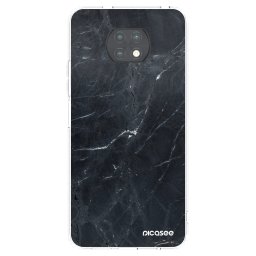 Átlátszó szilikon tok az alábbi mobiltelefonokra Xiaomi Redmi Note 9T - Black marble