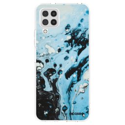 Átlátszó szilikon tok az alábbi mobiltelefonokra Samsung Galaxy A22 A225F 4G - Organic blue